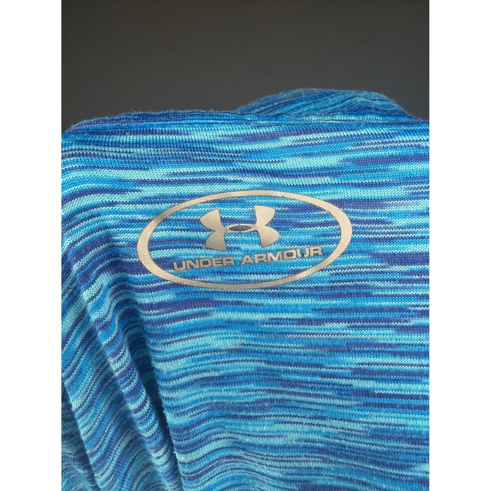 Under Armour Womens Blue Space Dye AllseasonGear Quarter Zip Pullover Large - Picture 9 of 10